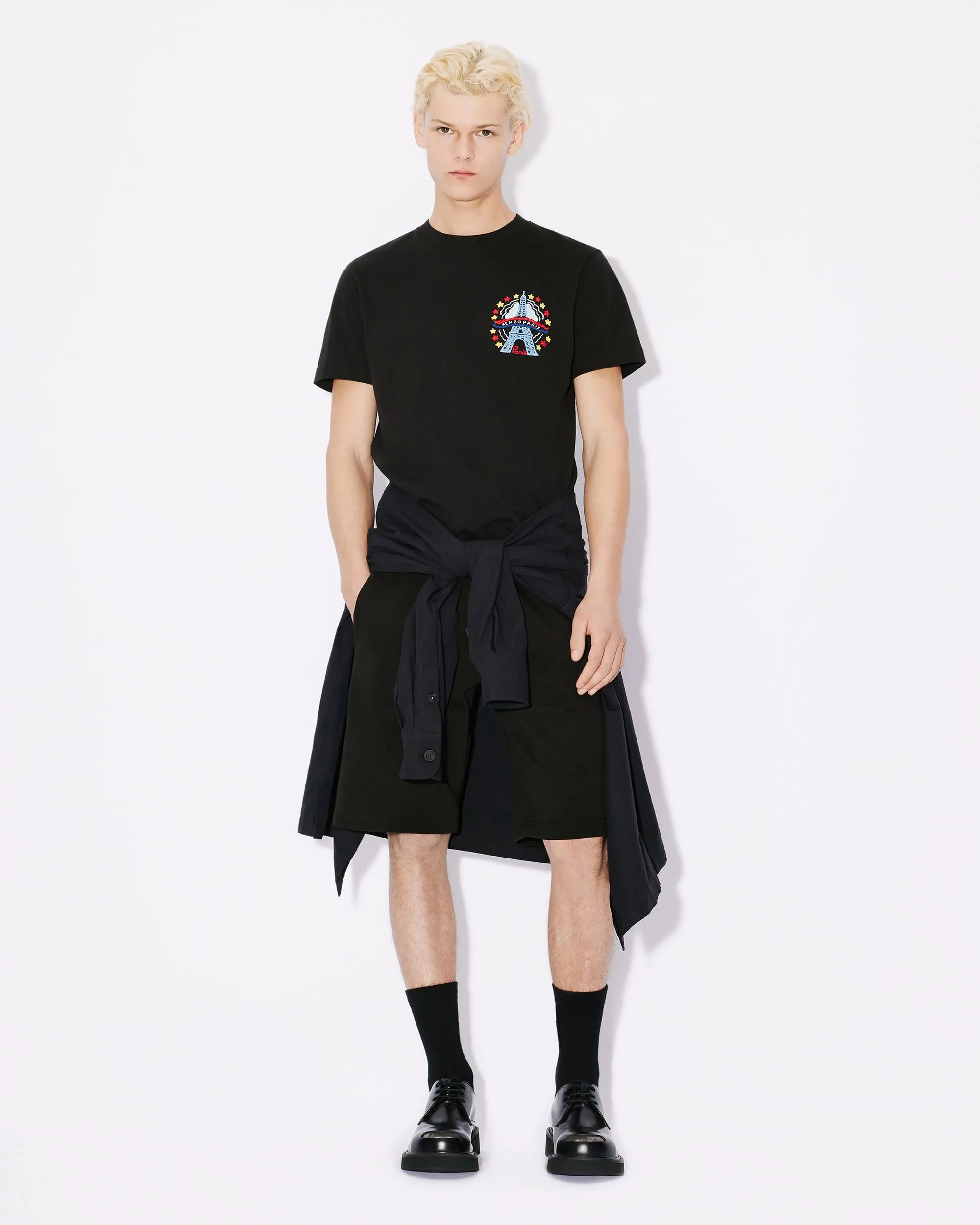 KENZO 24 New Year Limited Tokyo Tower LOGOT Shirt Color: Tibetan Blue White Black Size: M L XL XXL Three Standards Style Number: K 89